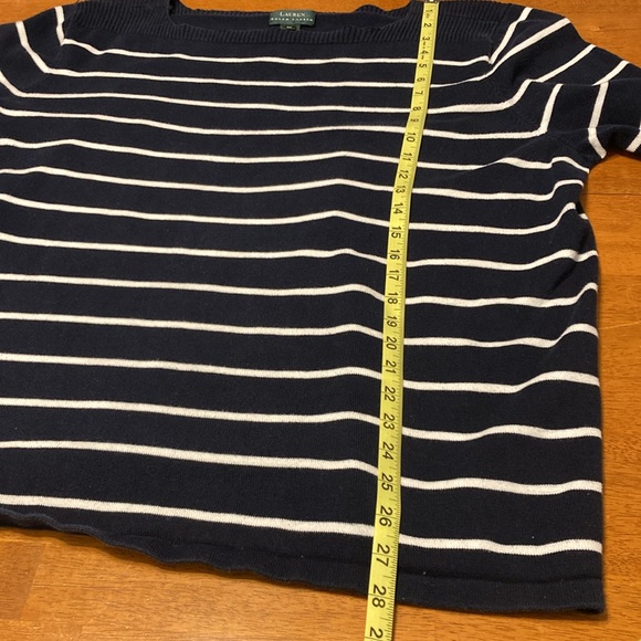 Lauren Ralph Lauren Womens Size 3X Plus Size Pullover Sweater Striped Navy White - Picture 10 of 11